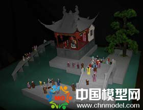 建筑模型，民國(guó)茶館
