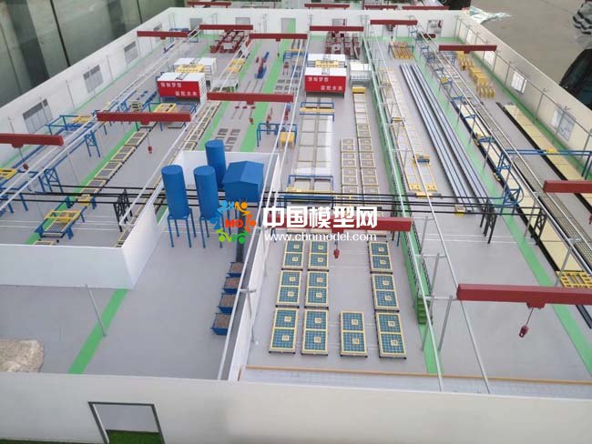 混凝土預(yù)制件沙盤模型，預(yù)制件生產(chǎn)線沙盤模型， 裝配式建筑沙盤模型